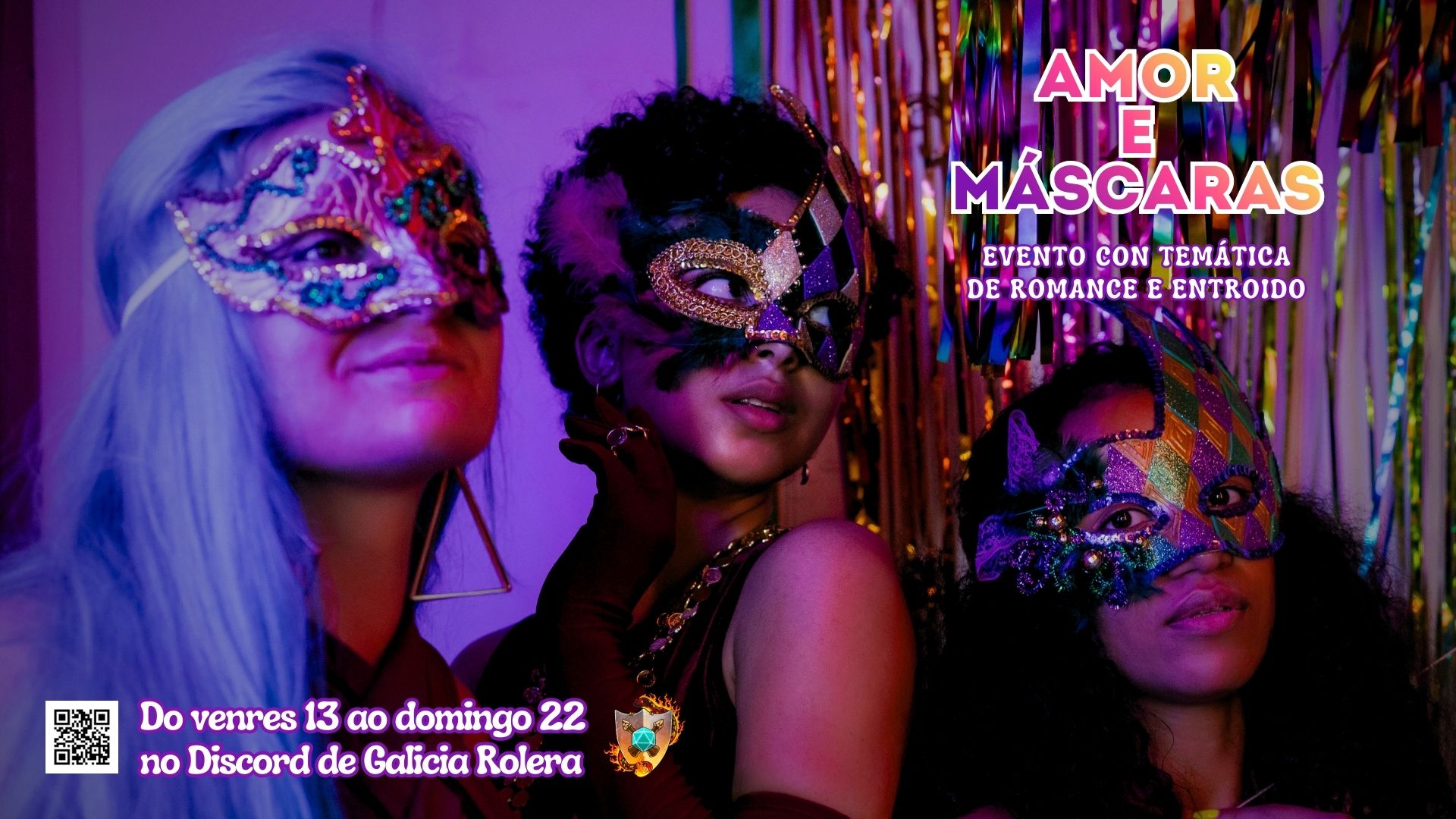 Evento de rol online Amor e máscaras Galicia Rolera