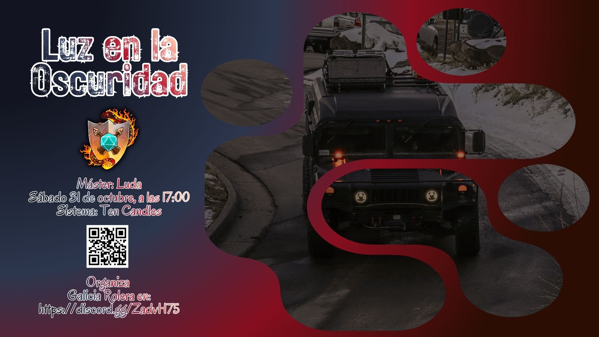Imagen de la partida Luz en la oscuridad que muestra un transporte ligero oscuro de algún ejército
